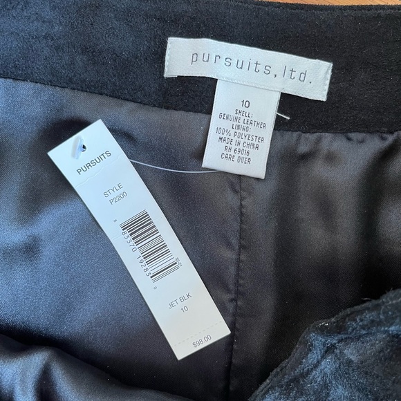 Brand new with tags black suede midi skirt by pursuits ltd - Picture 3 of 3